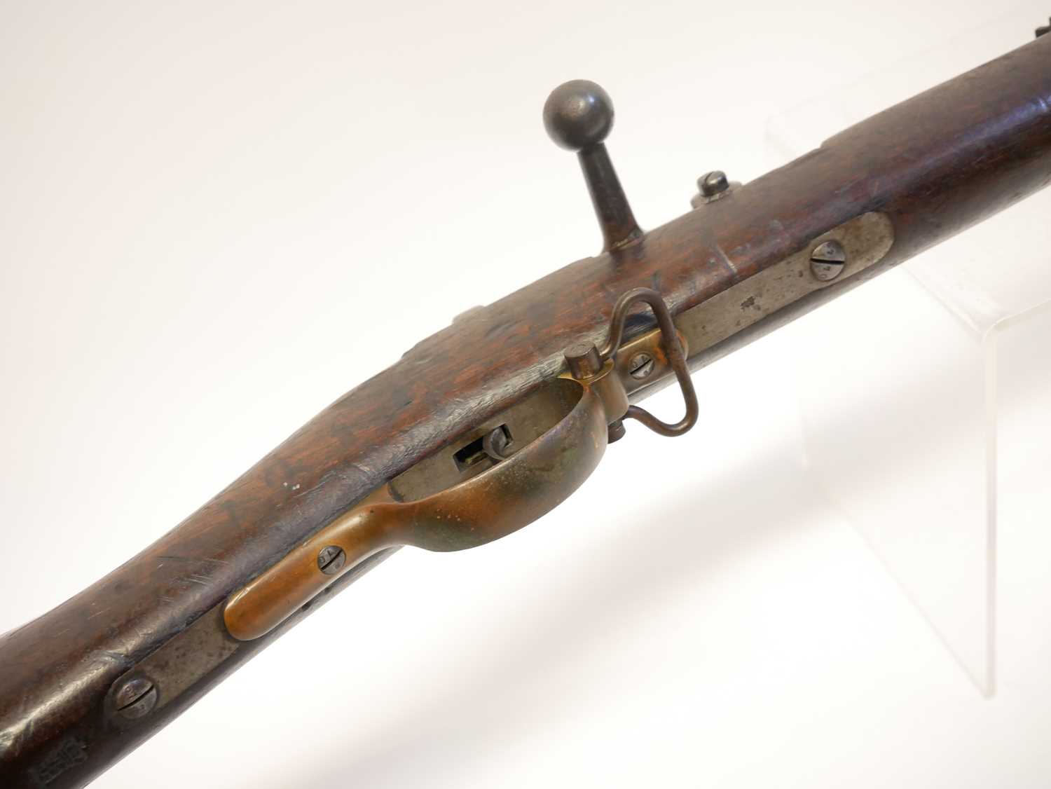 Mauser 1871 pattern 11x60R bolt action rifle, serial number 6770L, 33inch barrel secured by three - Image 12 of 20