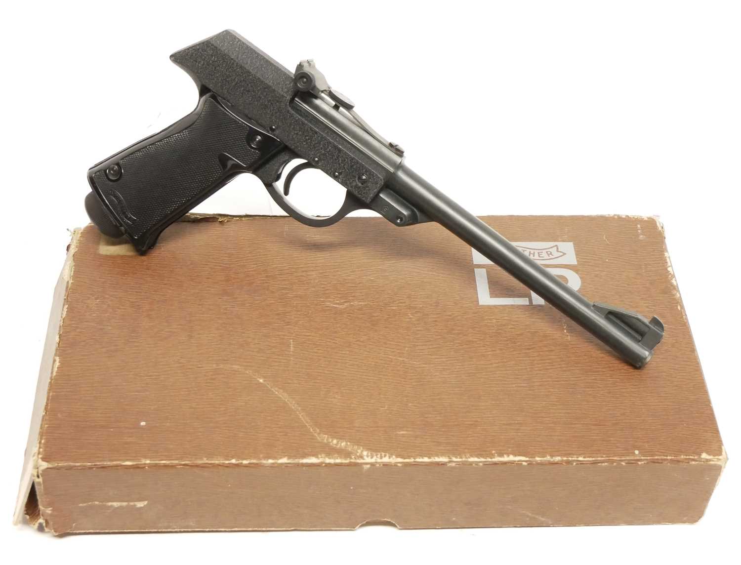 Boxed Walther .177 Model LP.53 air pistol (Luftpistole), 9.5inch barrel, serial number 118326,
