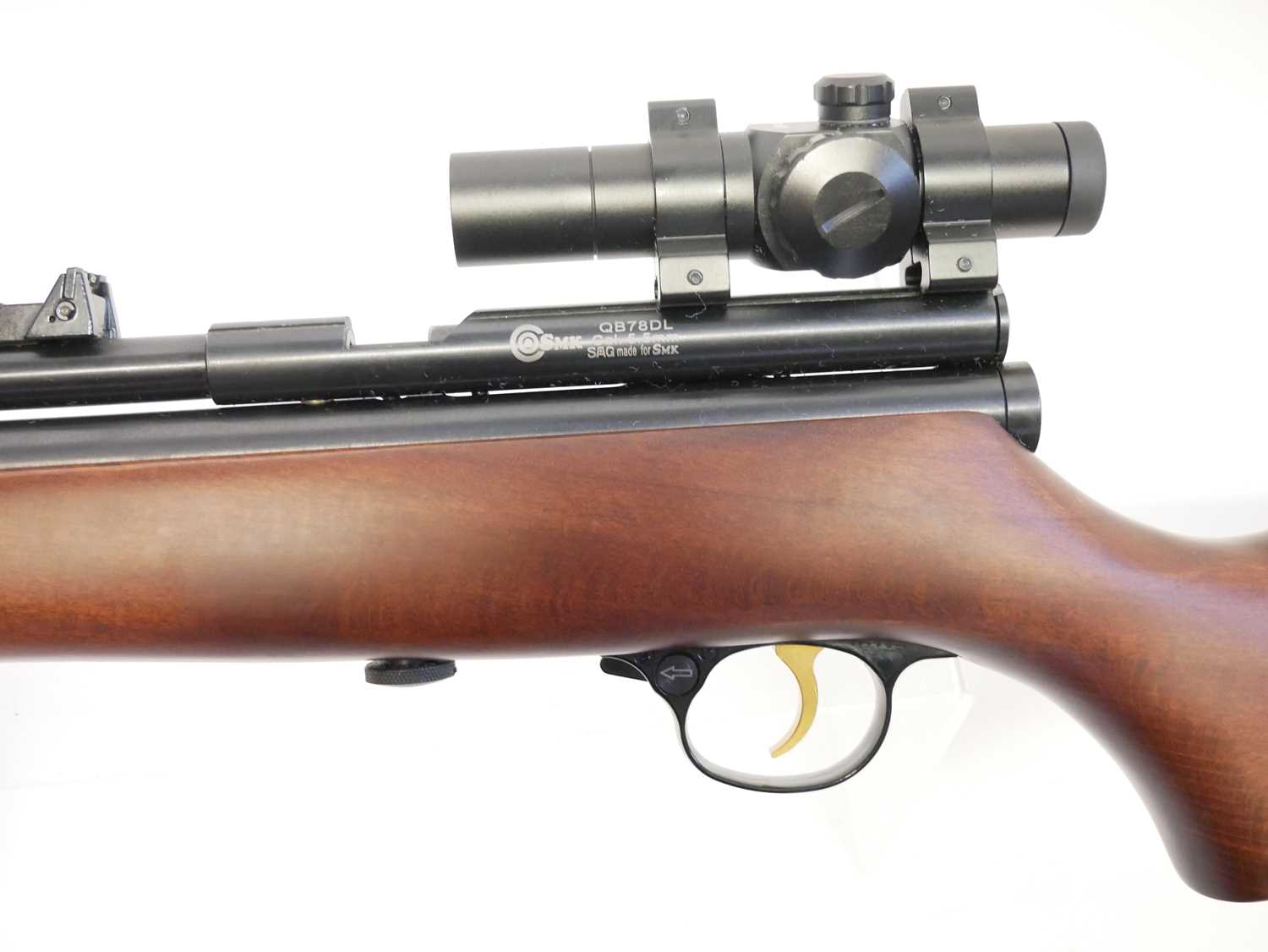 SMK QB78DL .22 CO2 air rifle, 29inch barrel including the fitted moderator, fitted with Hawke scope, - Image 9 of 12