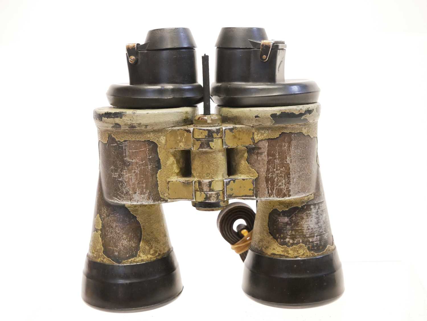 Extremely rare pair of German WWII 7x50 U-Boat binoculars, first model stamped with manufacturer - Image 2 of 20