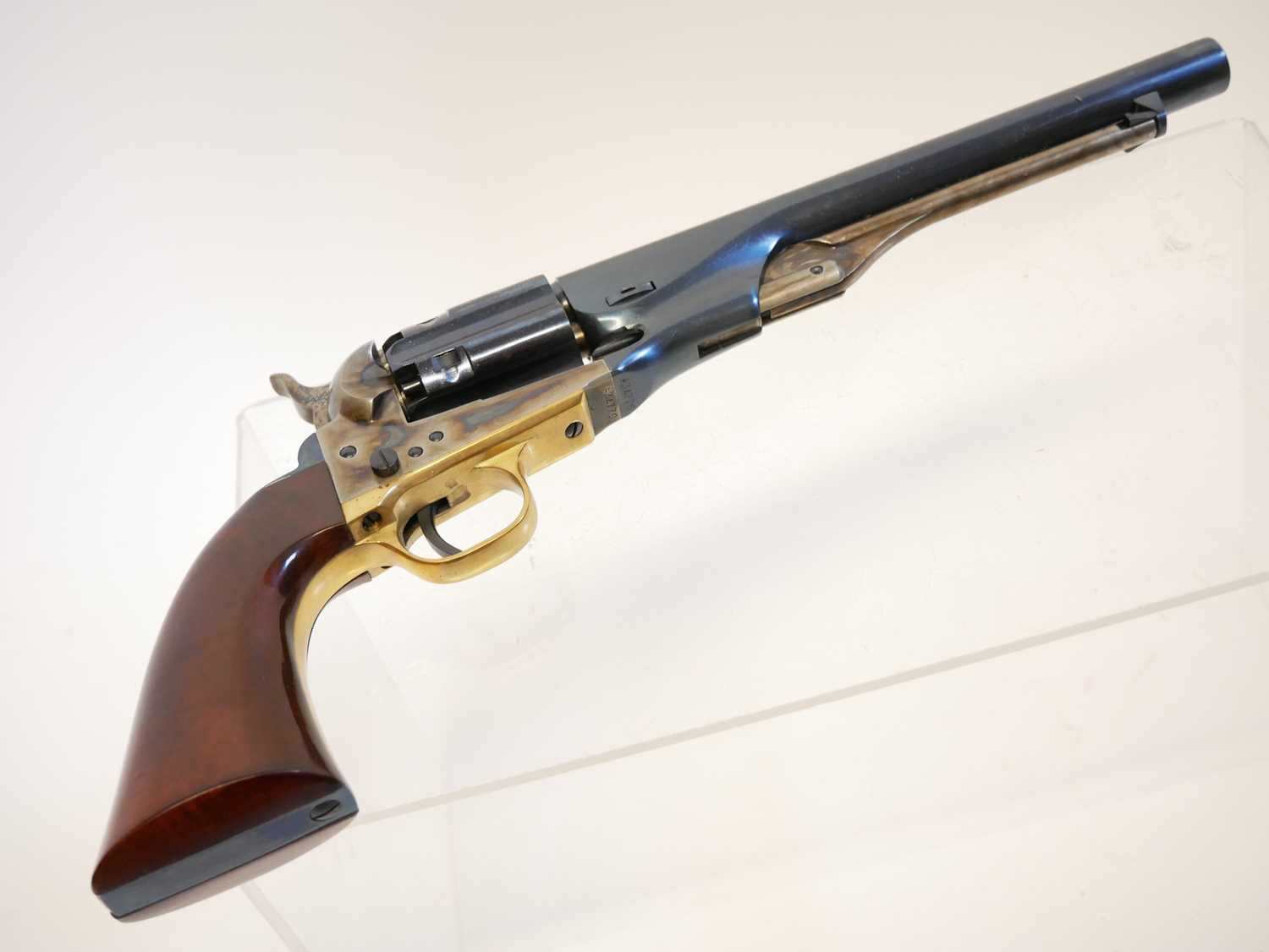 Uberti ,44 percussion muzzle loading revolver, serial number A34779, a copy of a Colt 1860 model - Image 3 of 9