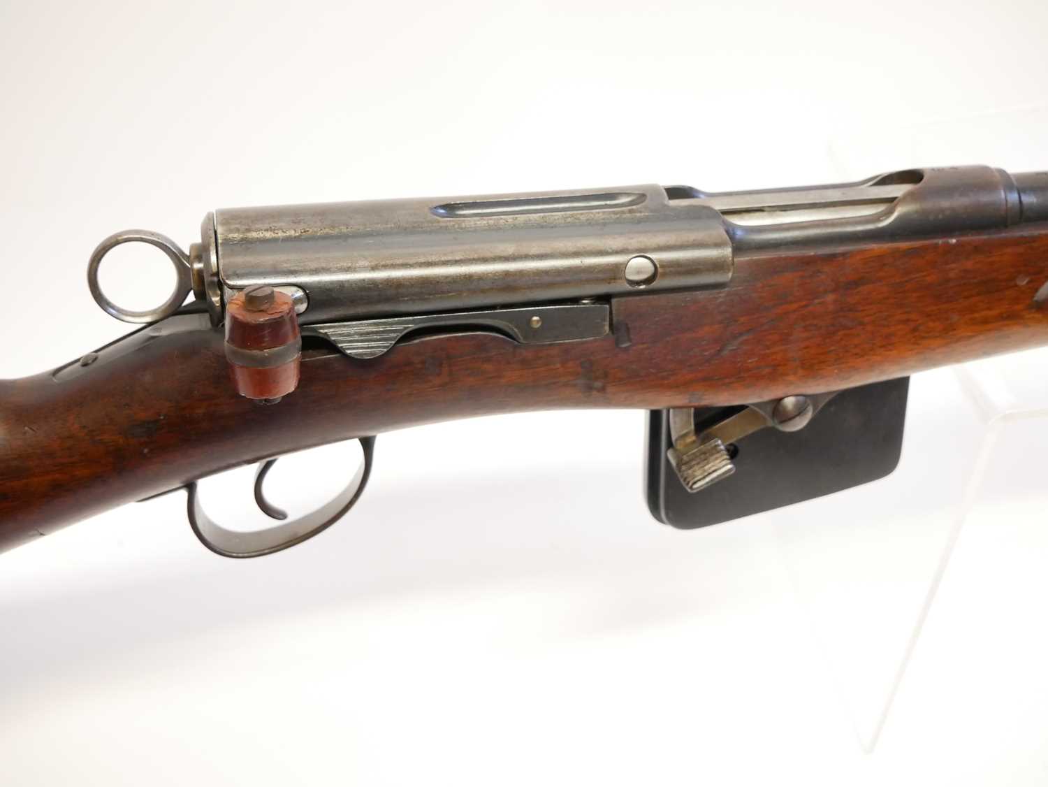 Schmidt Rubin 1889 7.5x 53.5mm straight pull rifle, matching serial numbers 119667, with 30" barrel, - Image 7 of 20