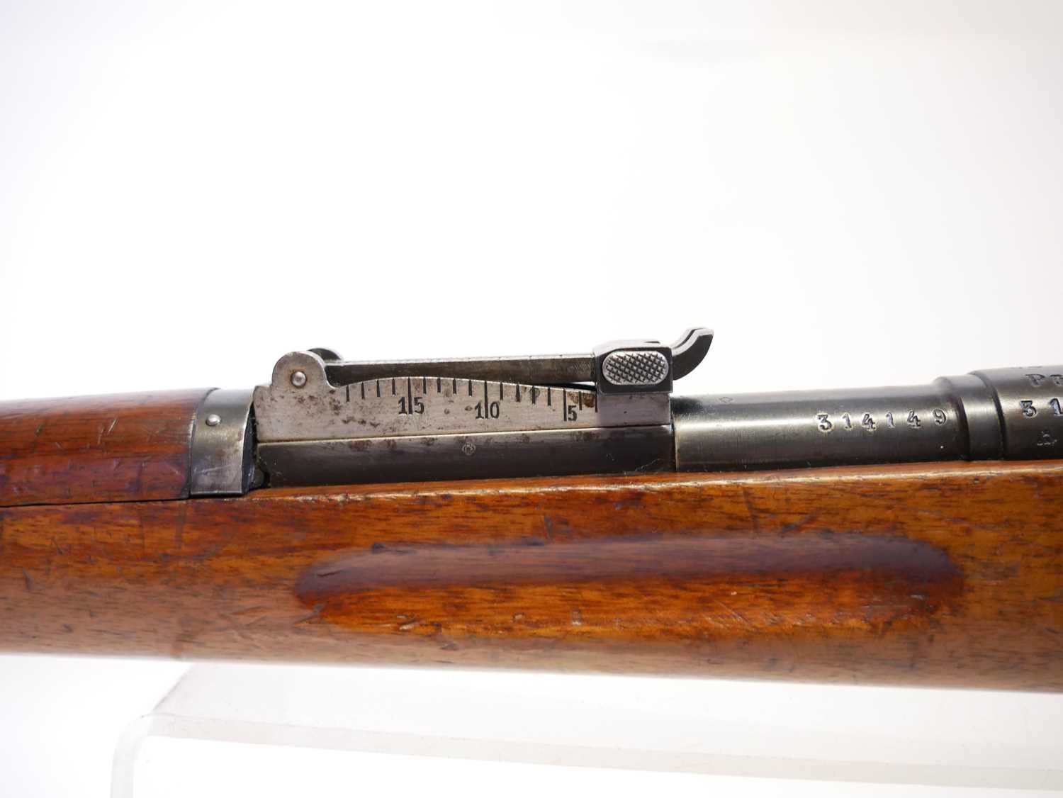 Schmidt Rubin 1896/ 1911 7.5mm straight pull rifle, matching serial numbers 314149 to barrel, - Image 19 of 20