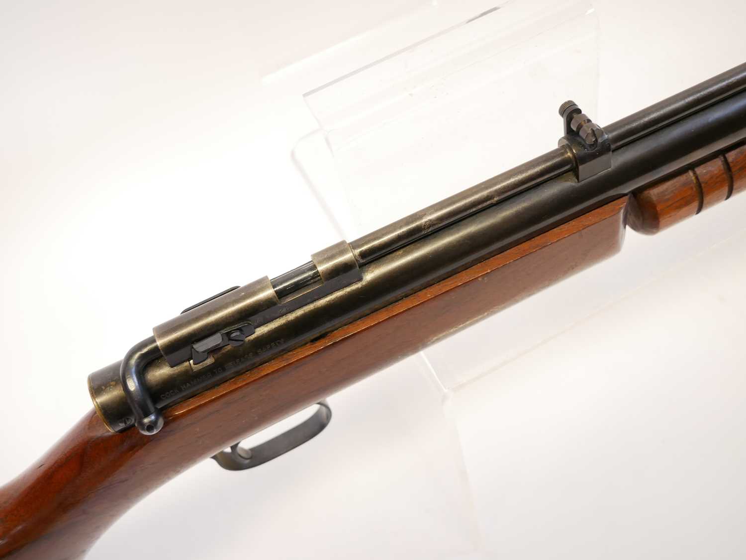 Benjamin Franklin .22 Model 312 pump up air rifle, serial number H357175, 19 inch sighted barrel. No - Image 5 of 13