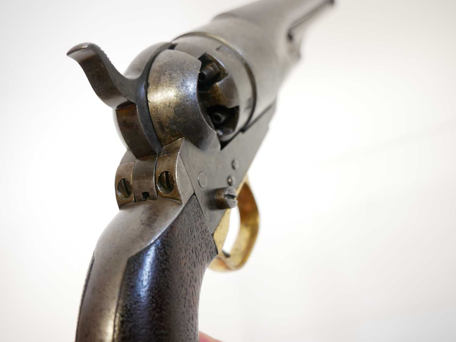 Colt Army .44 percussion revolver, serial number 16442 matching throughout, 8 inch round barrel with - Image 11 of 11
