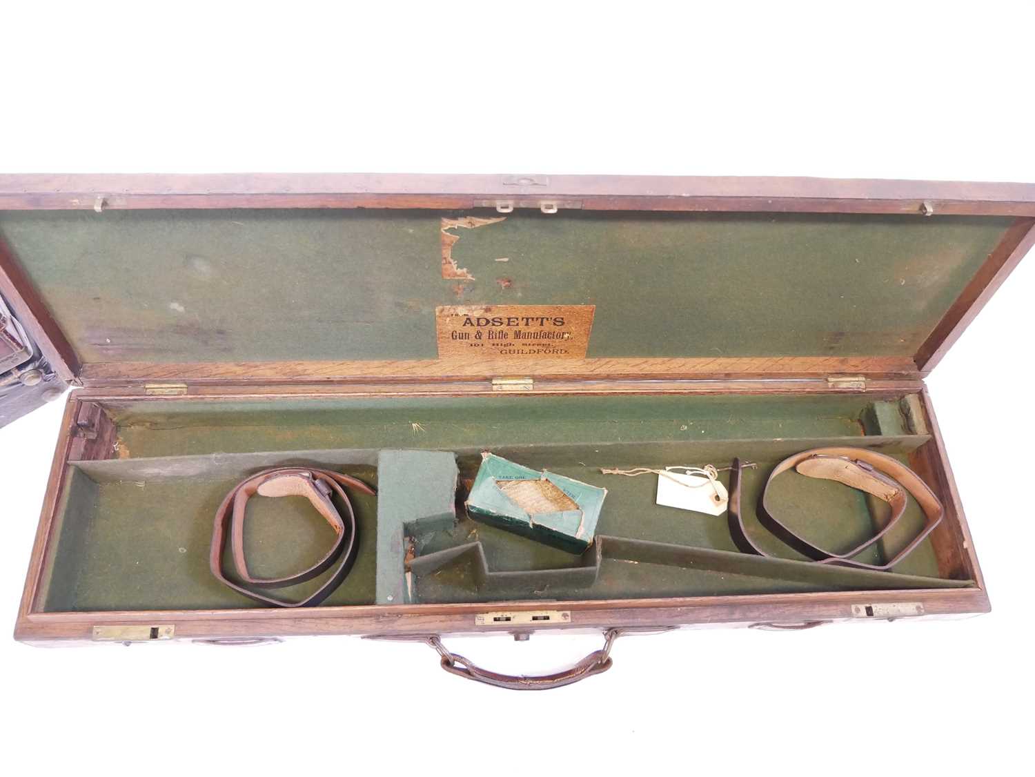 Three leather shotgun cases, one labelled Samuel Ebrall of Shrewsbury to fit 28inch barrels, another - Bild 13 aus 15