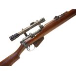 Lee Enfield SMLE .303 bolt action rifle made up as an overbore sniper rifle, serial number 5421,