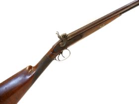 T. Cambell of Glasgow percussion 20 bore side by side double barrel shotgun, 30 inch Spanish form