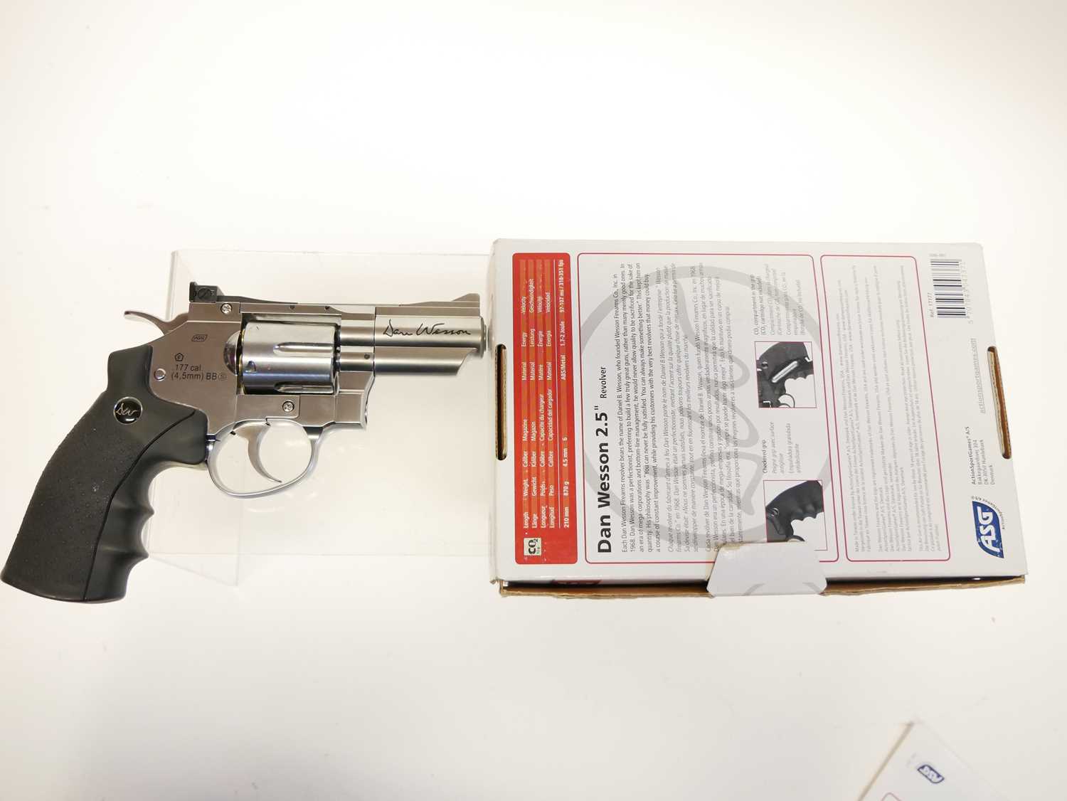 Dan Wesson ASG .177 CO2 Air Pistol revolver, serial number 11M90290, stainless steel finish, 2.5inch - Image 5 of 7