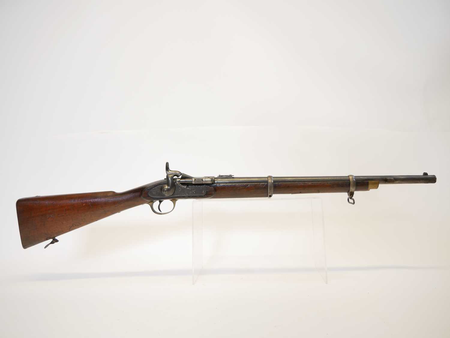 London Small Arms .577 Snider carbine, 21inch barrel with bayonet lug and folding ladder sight, - Image 2 of 16