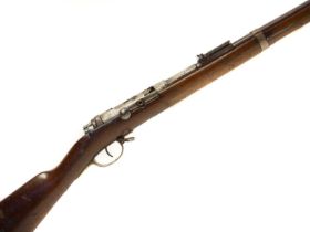 Mauser 1871 pattern 11x60R bolt action rifle, serial number 7537F, 33inch barrel secured by three