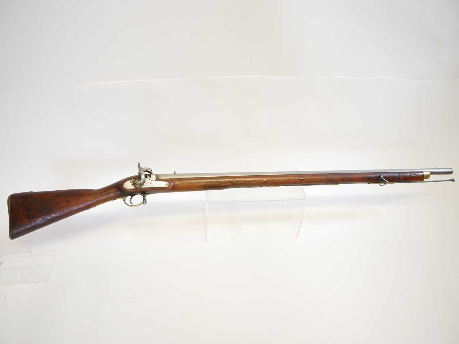 Percussion P42 .750 musket, 39inch sighted barrel, the lock stamped with a crown and VR over Tower - Image 2 of 19