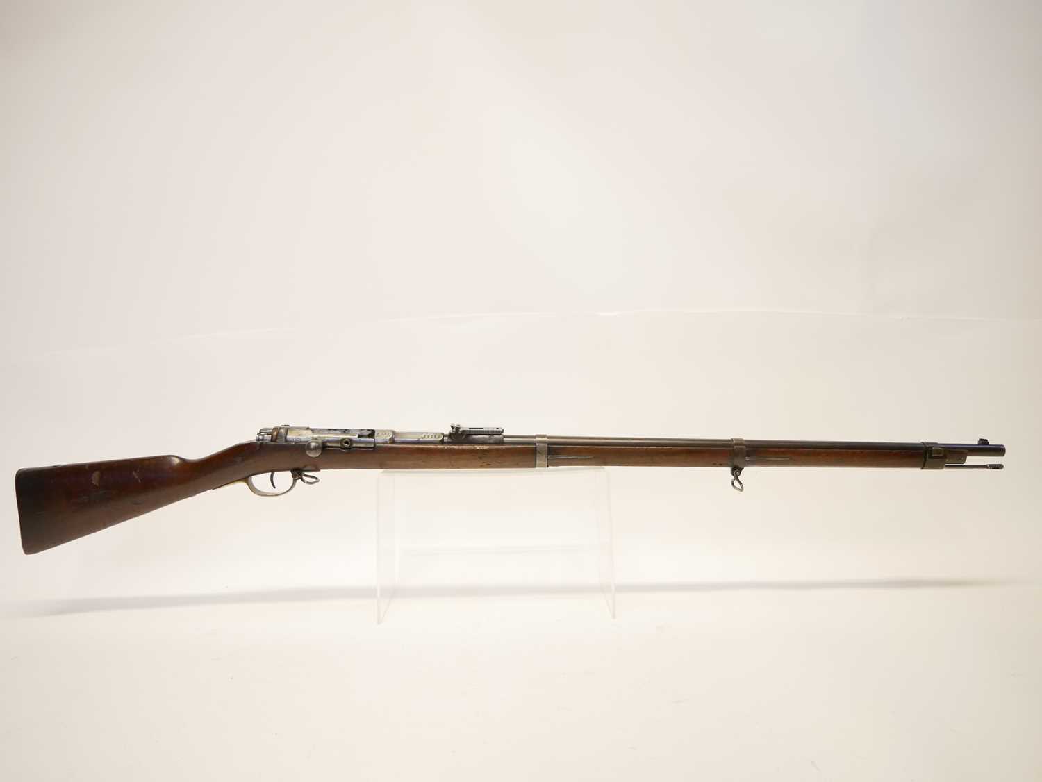 Mauser 1871 pattern 11x60R bolt action rifle, serial number 7537F, 33inch barrel secured by three - Image 3 of 18