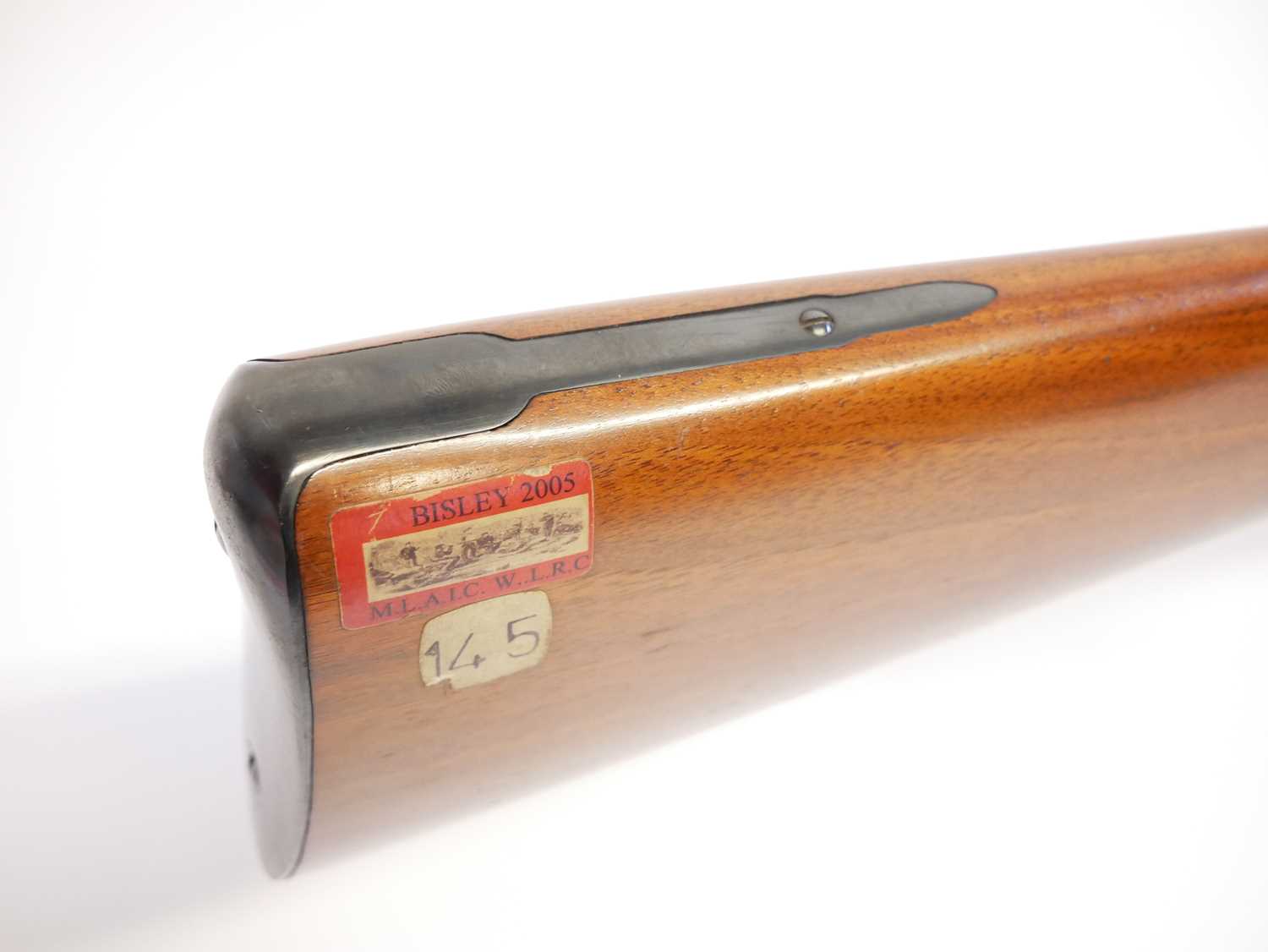 .45 calibre percussion rifle, 35inch Pedersoli marked heavy profile barrel with six groove - Image 4 of 15