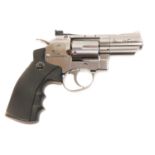 Dan Wesson ASG .177 CO2 Air Pistol revolver, serial number 11M90290, stainless steel finish, 2.5inch
