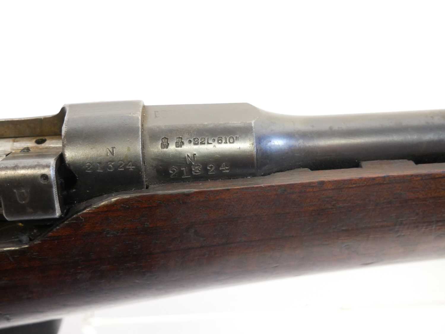 London Small Arms Lee Enfield .22 bolt action rifle, serial number 21324, 25inch barrel fitted - Image 9 of 14