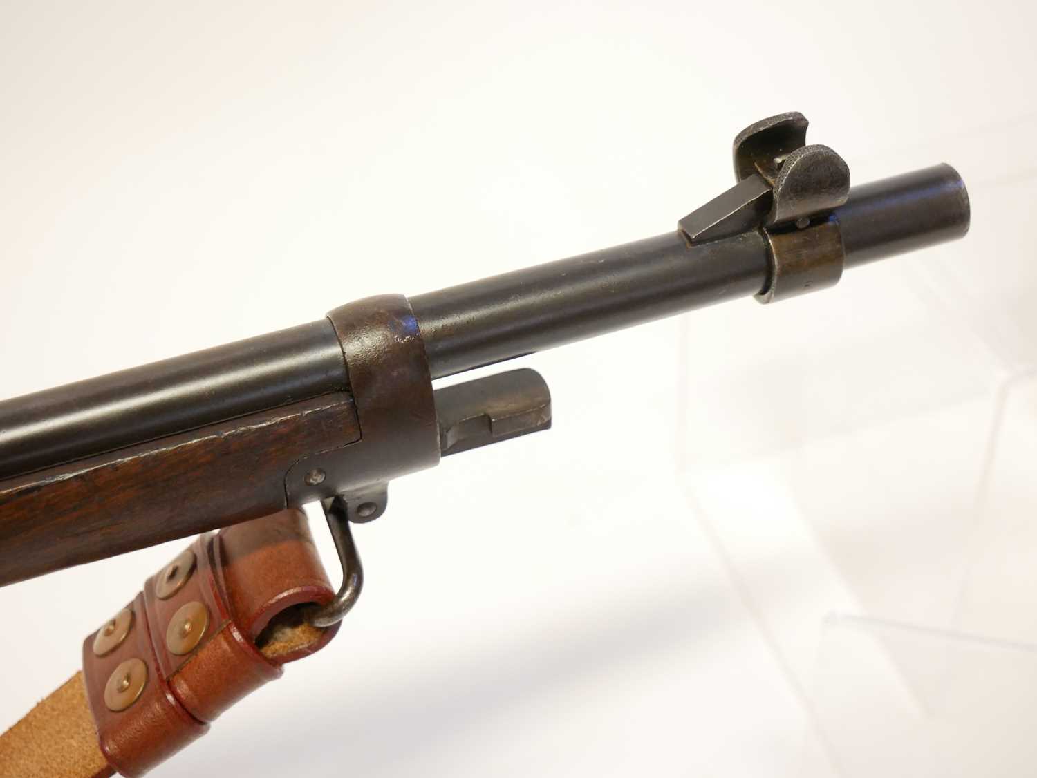 BSA Long Lee Enfield .303 bolt action rifle, 30 inch barrel with folding ladder sight, the bolt - Image 7 of 14