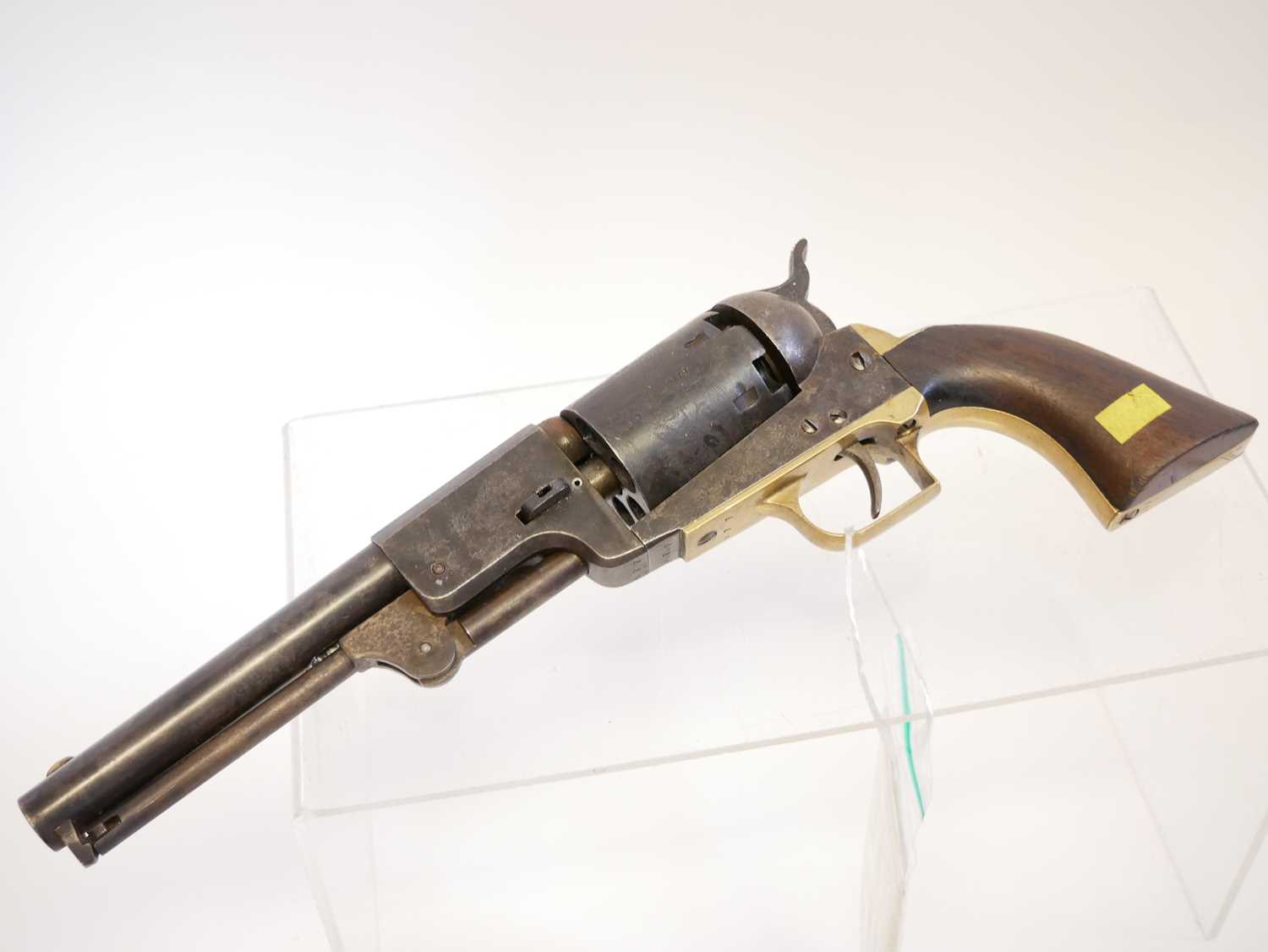 Deactivated Italian copy of a Colt dragoon, 7.5inch barrel, serial number 977, in oak case - Image 5 of 9