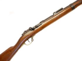 Rare British manufactured Mauser 1871 pattern 11x60R bolt action rifle, serial number 8177D,