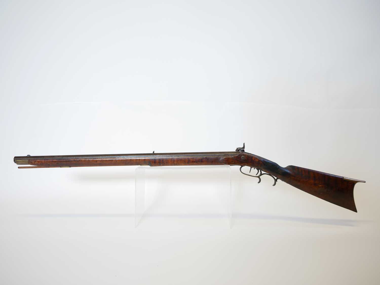 American percussion 130 bore Kentucky type rifle, 29.5inch octagonal barrel fitted with buckhorn - Image 17 of 17