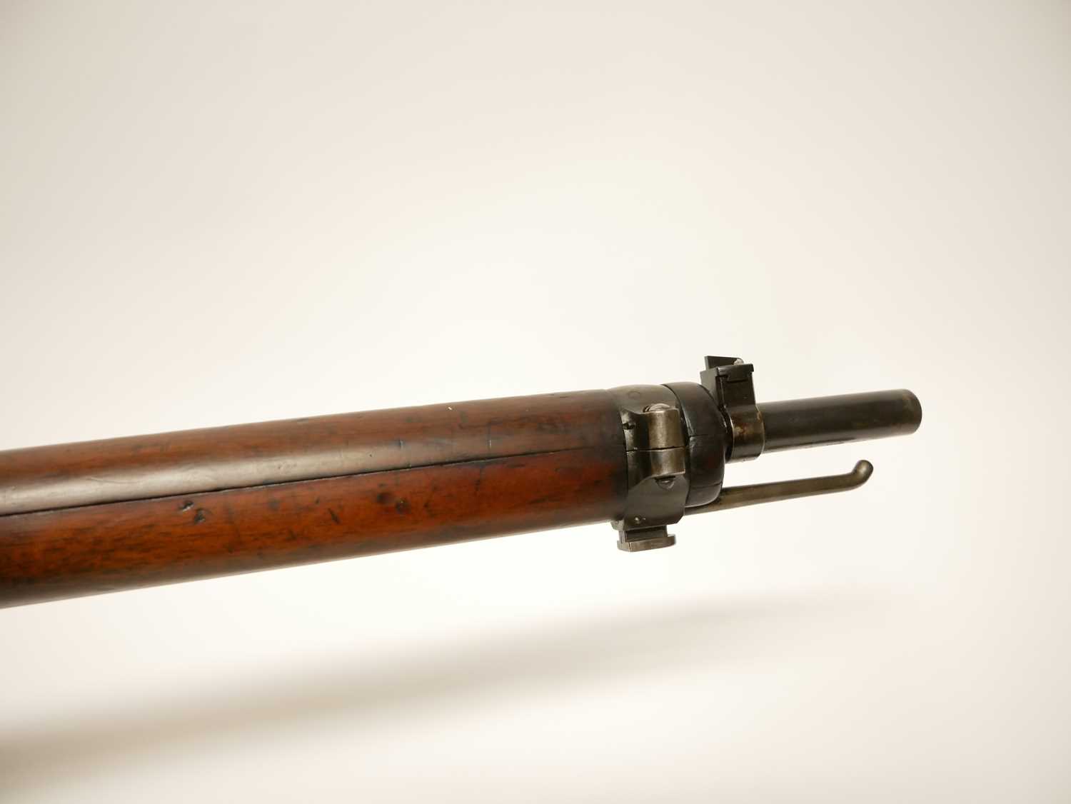 Schmidt Rubin 1911 7.5mm straight pull rifle, matching serial numbers 458583 to barrel, receiver, - Image 9 of 18