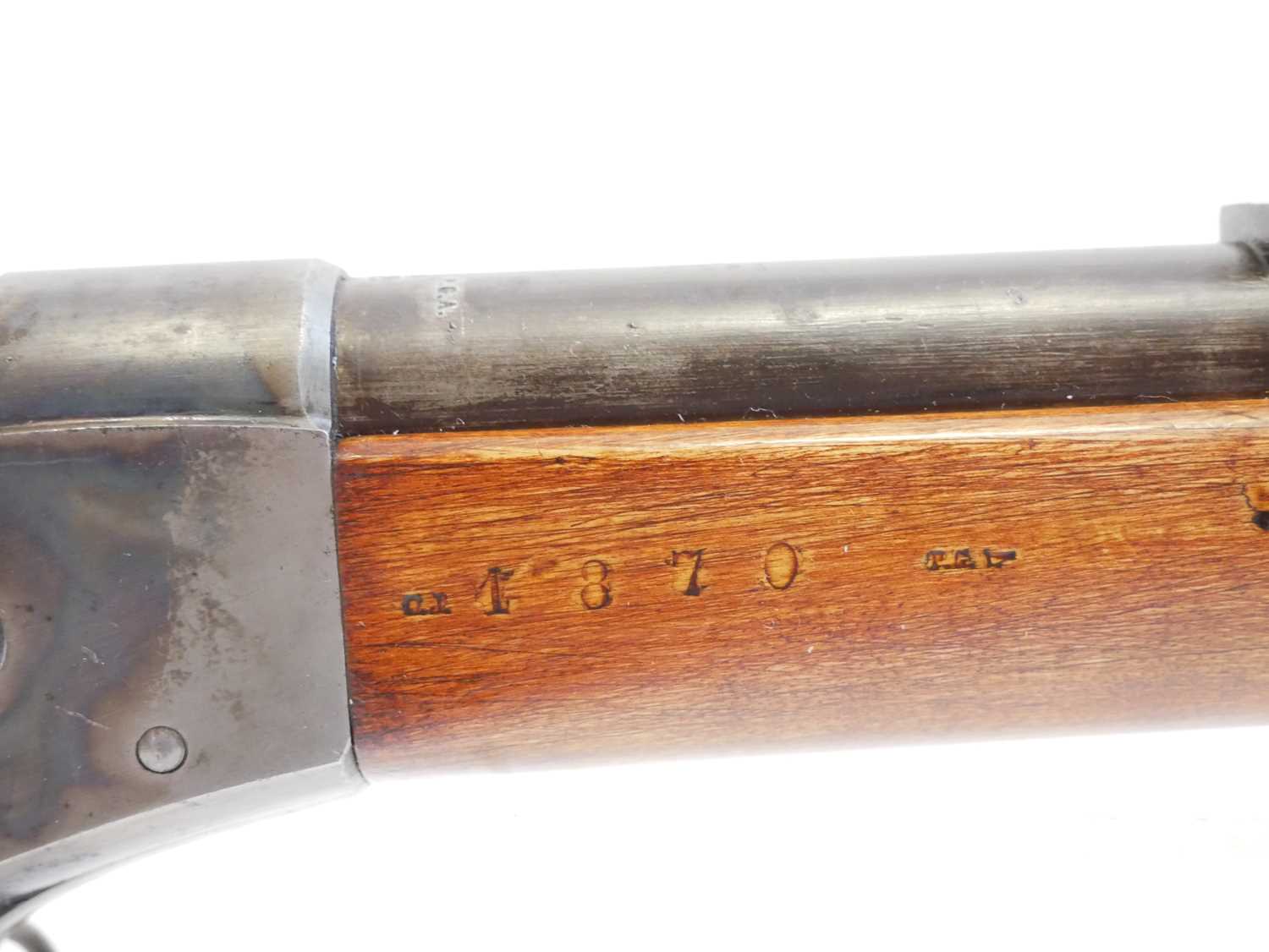 Swedish Remington 12.11x44R M1867 rolling block rifle, serial number 2401, 36inch barrel secured - Image 5 of 13