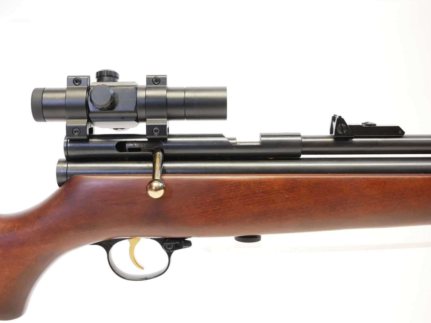 SMK QB78DL .22 CO2 air rifle, 29inch barrel including the fitted moderator, fitted with Hawke scope, - Image 4 of 12