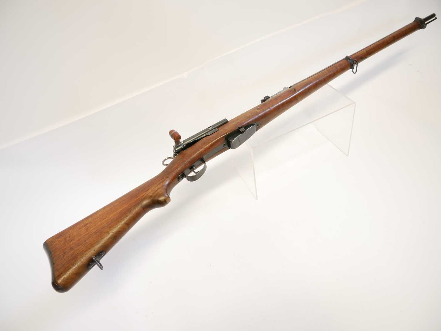 Schmidt Rubin 1896 7.5mm straight pull rifle, matching serial numbers 268510 to barrel, receiver, - Image 8 of 15