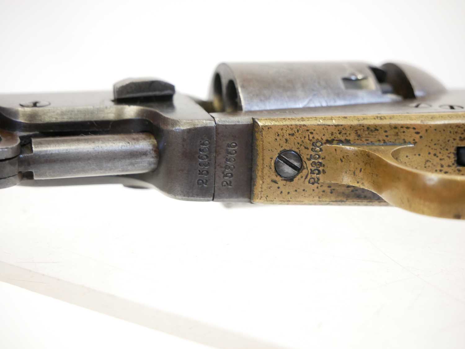 Colt .31 pocket percussion revolver, serial number 258666 matching throughout (the wedge is un- - Image 6 of 11