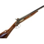 Pedersoli percussion 12 bore side by side muzzle loading shotgun, serial number 15338, 28 inch