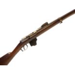 Dutch Beaumont-Vitali 1871/88 11mm bolt action rifle, serial number 46, 32inch barrel with tangent
