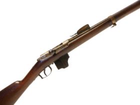 Dutch Beaumont-Vitali 1871/88 11mm bolt action rifle, serial number 46, 32inch barrel with tangent