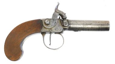 Hetherington of Nottingham 48 bore percussion pistol, with 2.5 inch barrel ,boxlock action