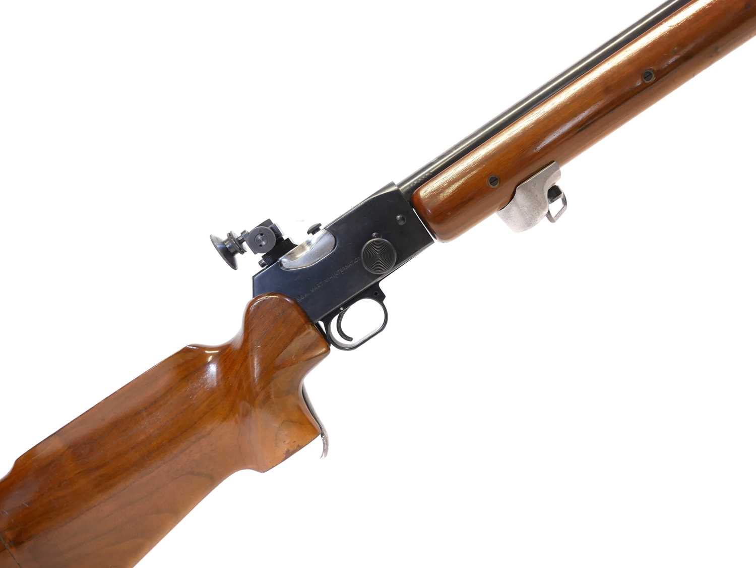 BSA International .22lr Martini target rifle, serial number FG0963, 28 inch barrel, fitted with