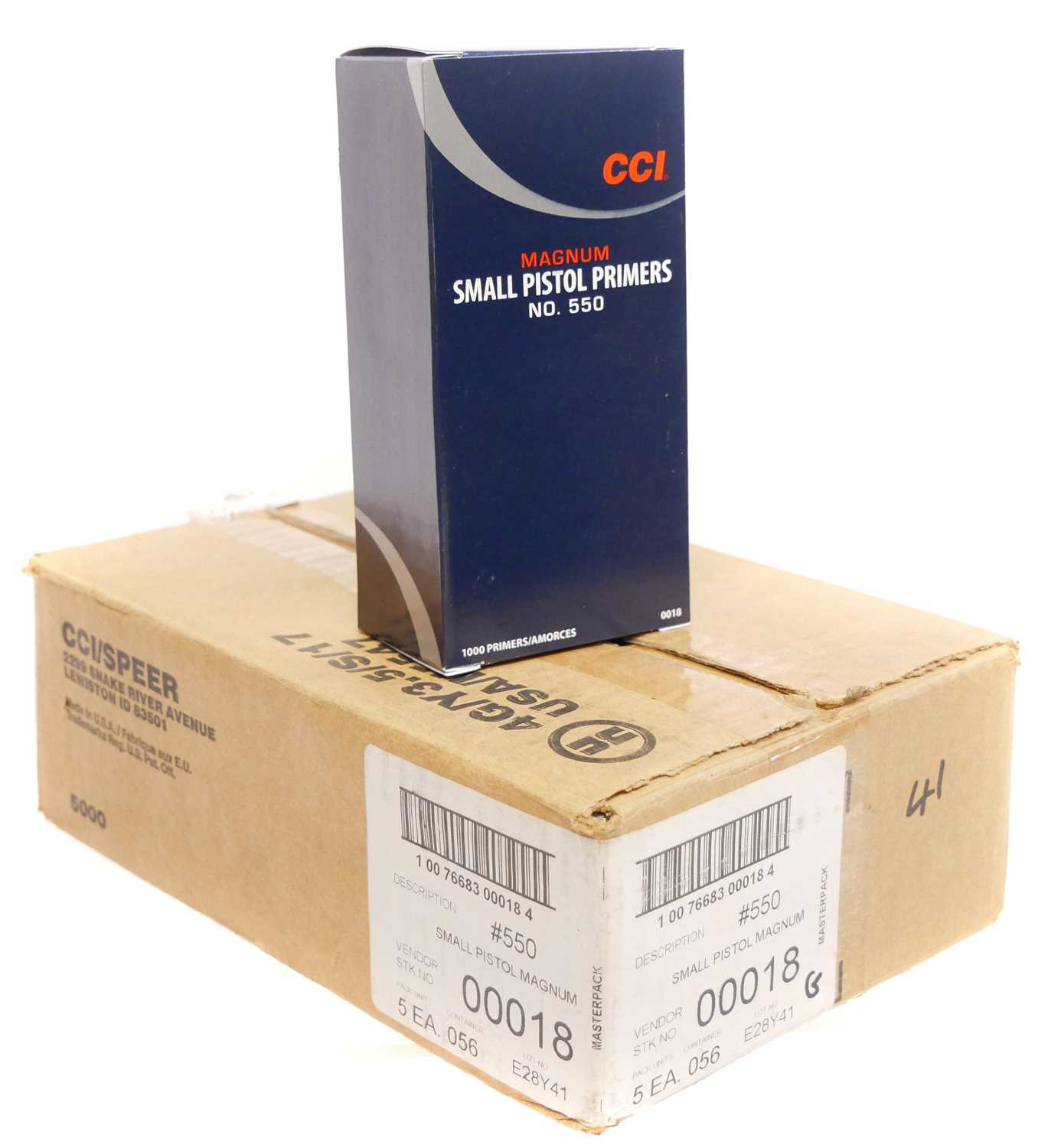 Five thousand CCI Magnum Small Pistol primers. UK FIREARMS LICENCE WITH A SMALL PISTOL CALIBRE OR