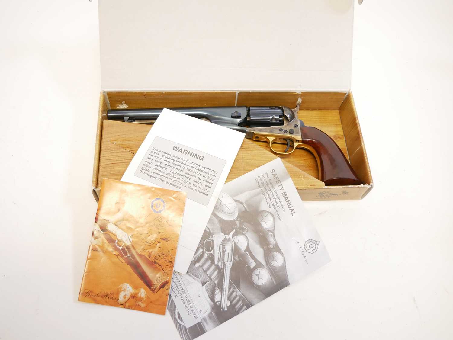 Uberti ,44 percussion muzzle loading revolver, serial number A34779, a copy of a Colt 1860 model - Image 9 of 9