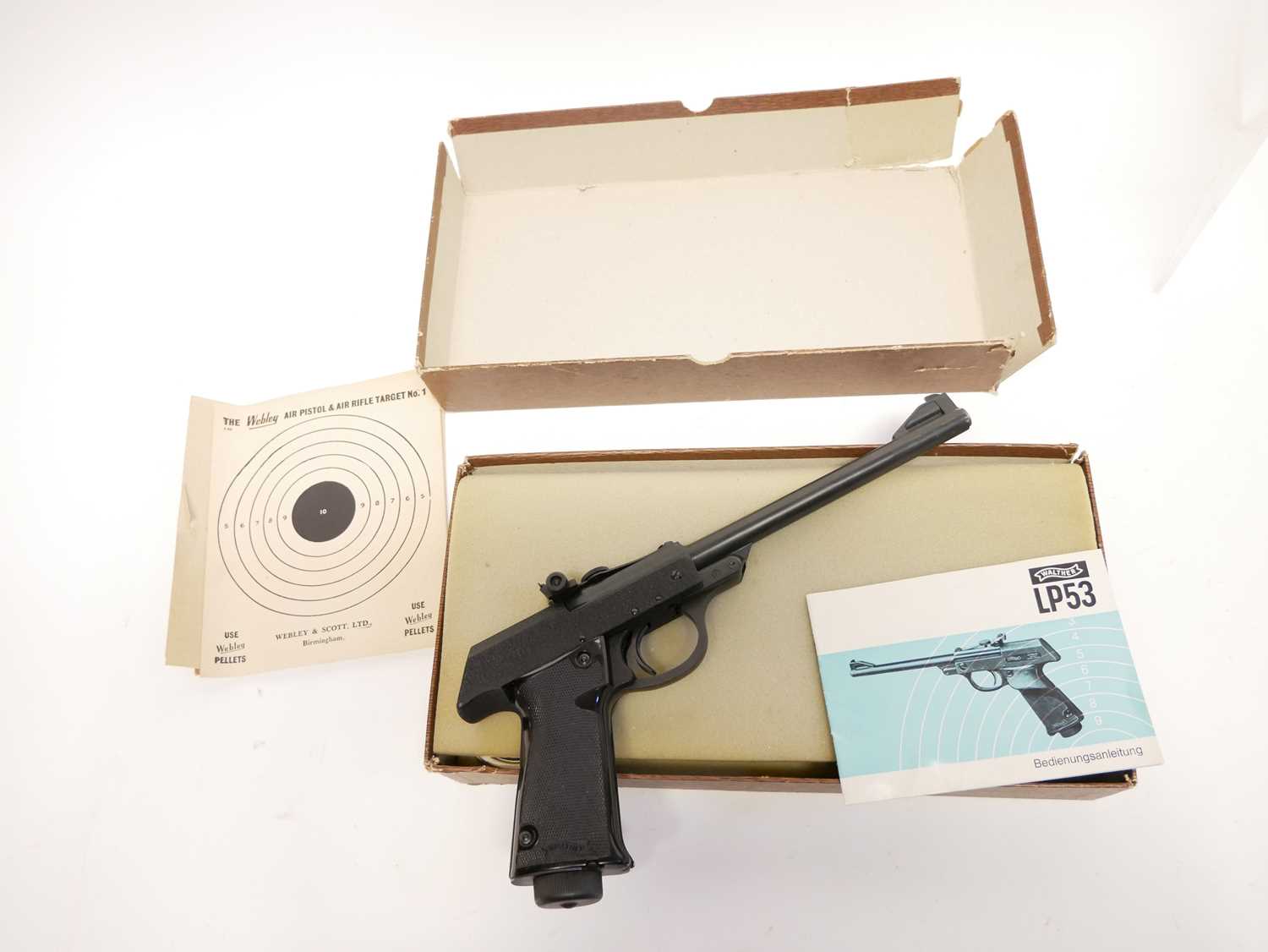 Boxed Walther .177 Model LP.53 air pistol (Luftpistole), 9.5inch barrel, serial number 118326, - Image 10 of 12