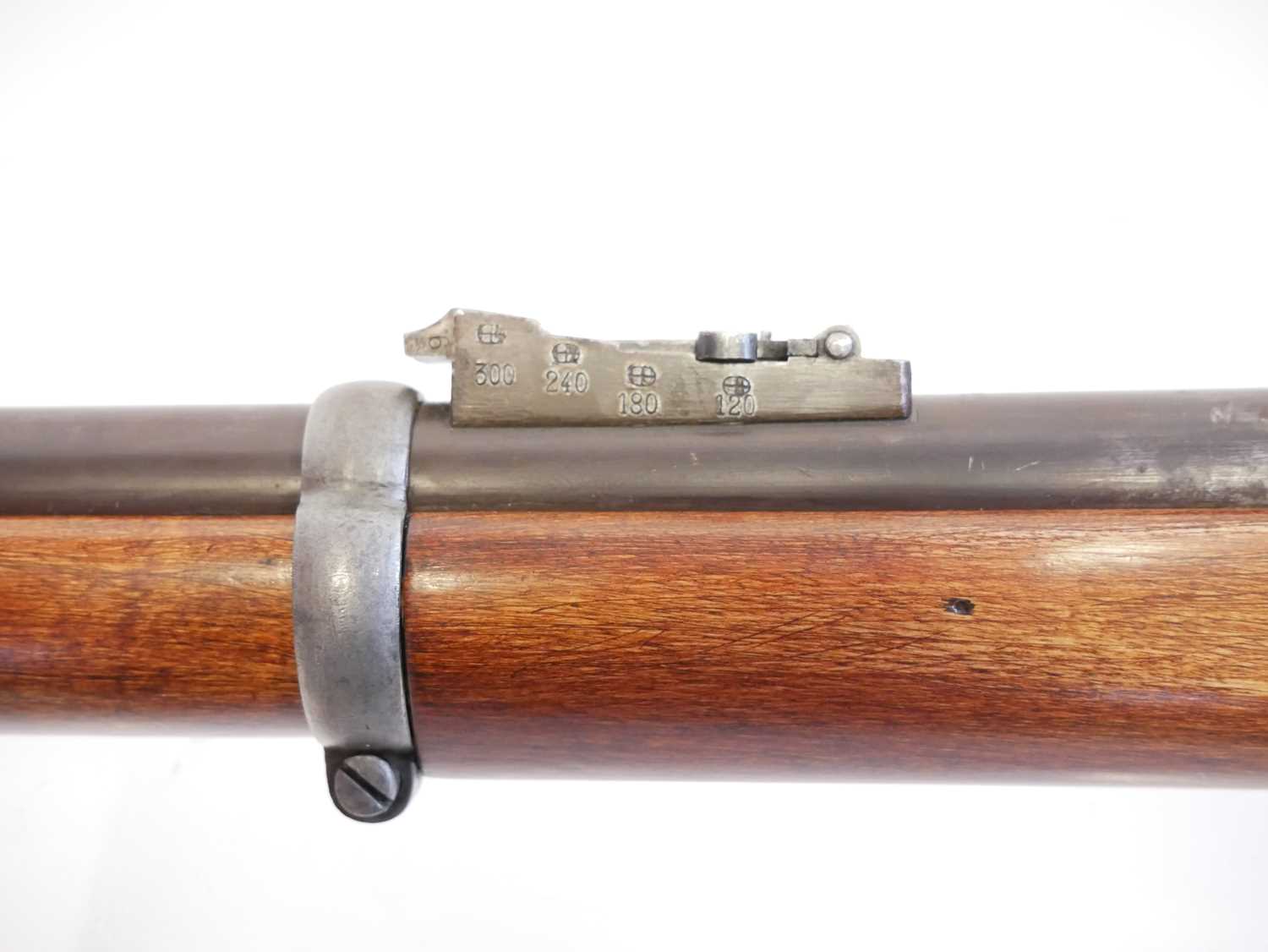 Swedish Remington 12.11x44R M1867 rolling block rifle, serial number 2401, 36inch barrel secured - Image 12 of 13