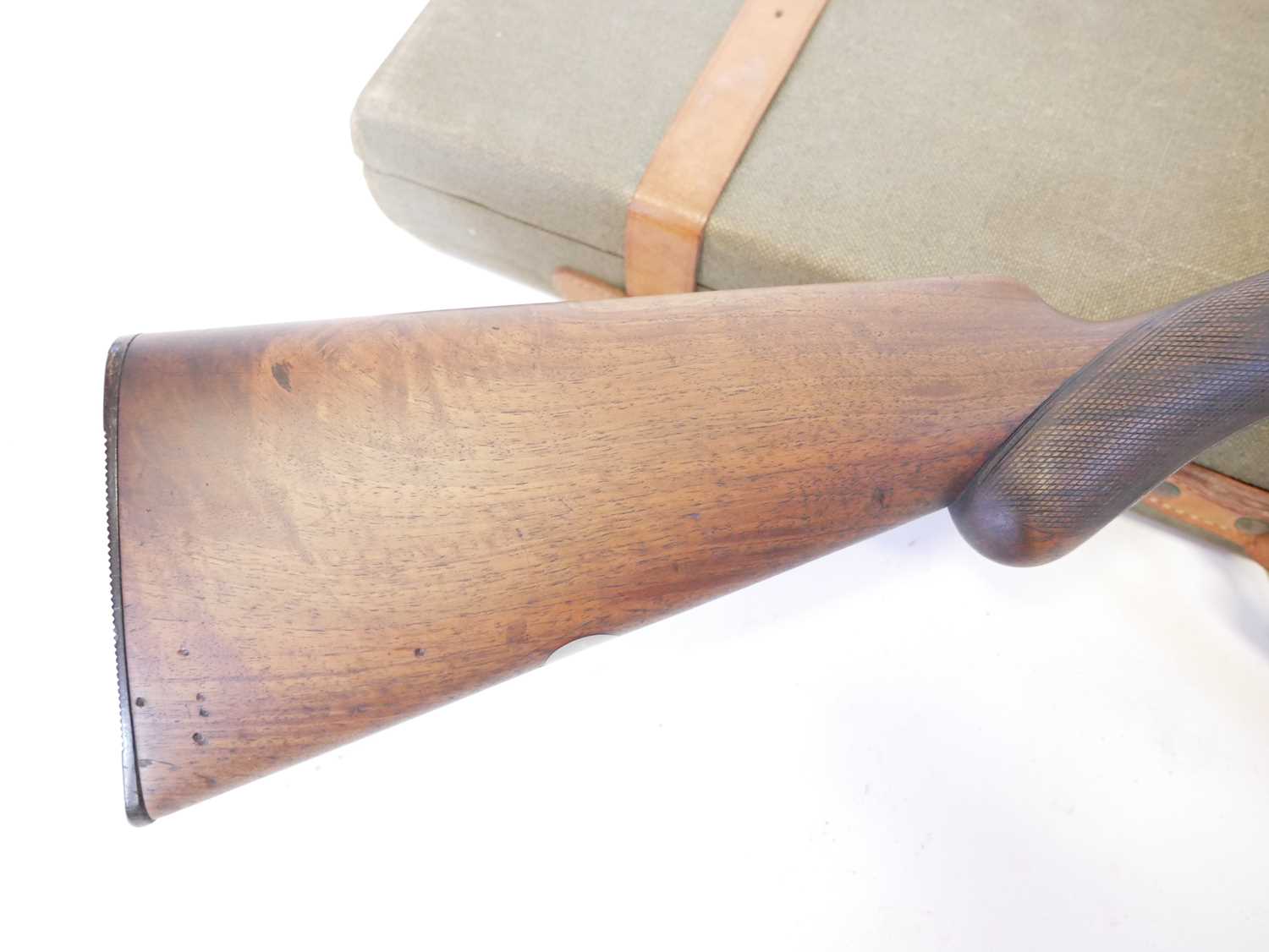 Midland 12 bore side by side hammer gun with a Gunmark travel case, serial number 32121, 30 inch - Image 3 of 16