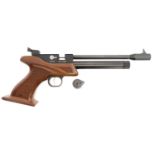 SMK CP1-M .177 CO2 Target air pistol, 9inch barrel, adjustable sights, one ten shot rotary magazine.