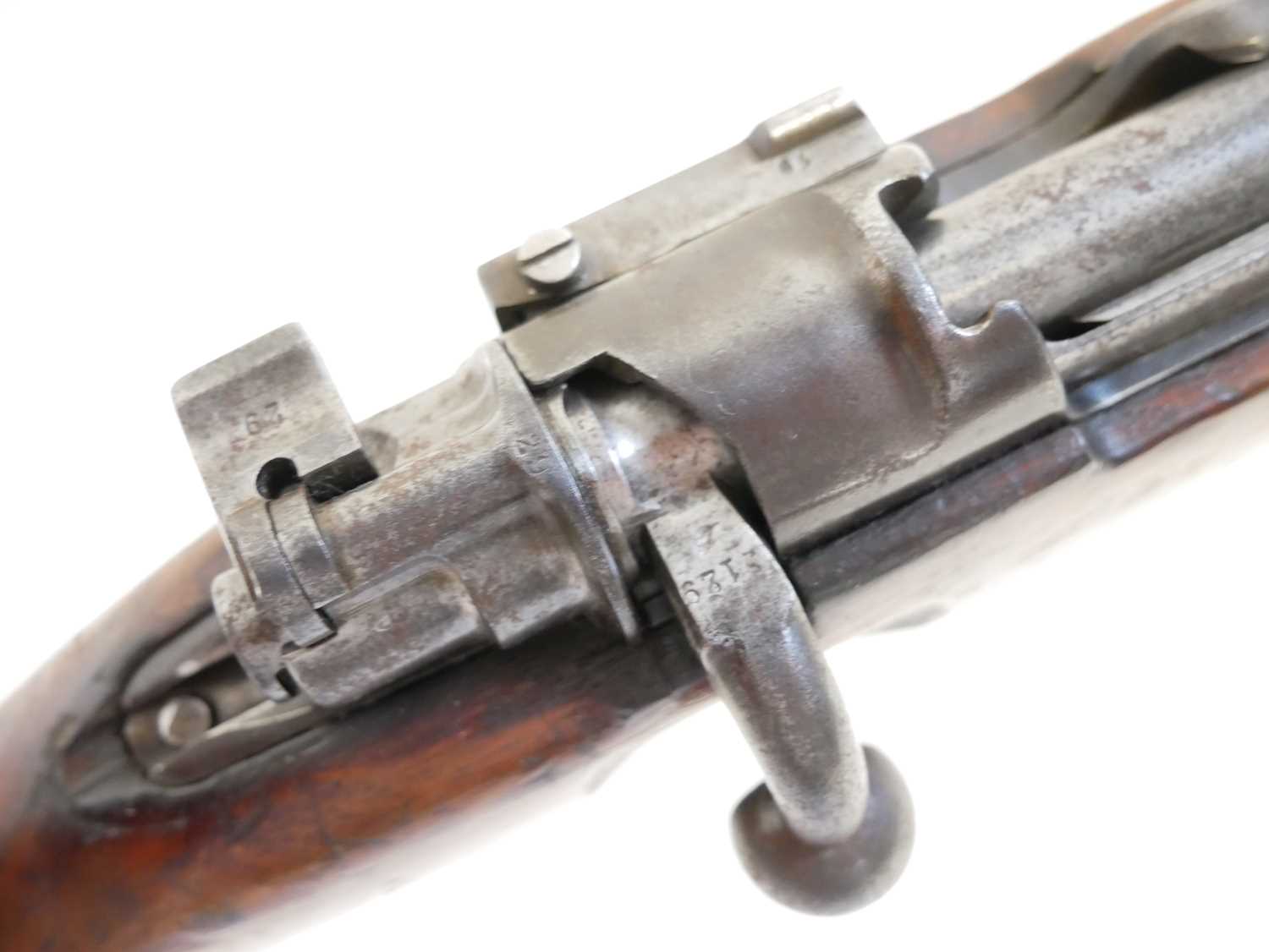 German Erfurt Mauser K98AZ 7.92mm bolt action rifle, 24ich barrel, tangent rear sight, the - Image 6 of 17