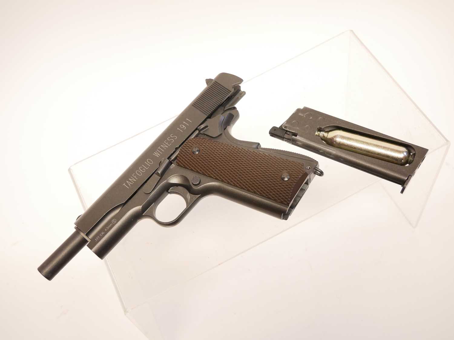 Tanfoglio Witness 1911 .177 air pistol, serial number 10715639, with box and instructions. No - Image 5 of 6