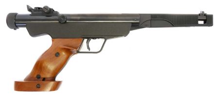 Original Model 6 .177 air pistol, ACTION REQUIRES ATTENTION, serial number 28335. 7inch break