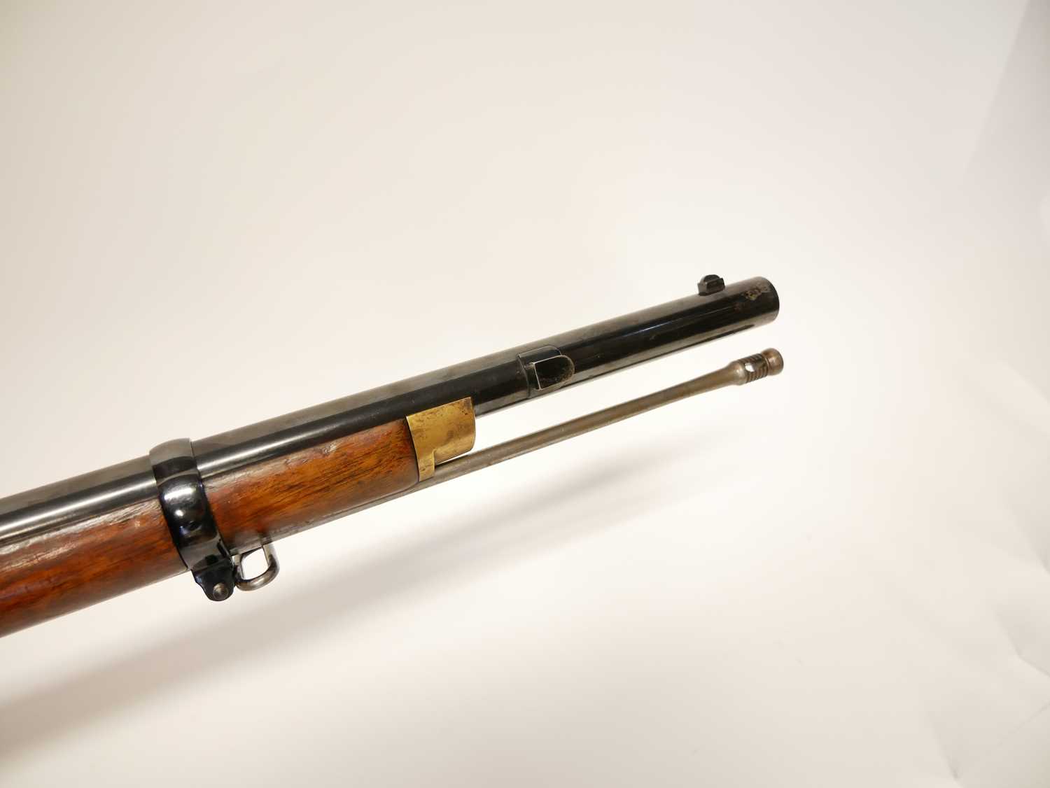 Parker Hale percussion muzzle loading .577 / .58 rifle, serial number 5214, 33 inch barrel with five - Image 8 of 11