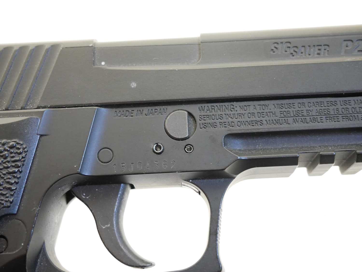 Sig Sauer P226 .177 blowback air pistol serial number 15J04362, with one double-end rotary magazine. - Image 5 of 6