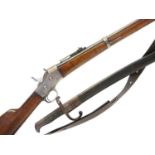 Danish Remington 11.7x51R M.1867 rolling block rifle, serial number 61233, 35inch barrel secured