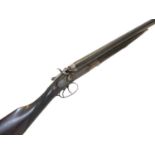 Thomas Clough and Sons 12 bore side by side hammer gun, serial number 3119, replaced 30 inch barrels