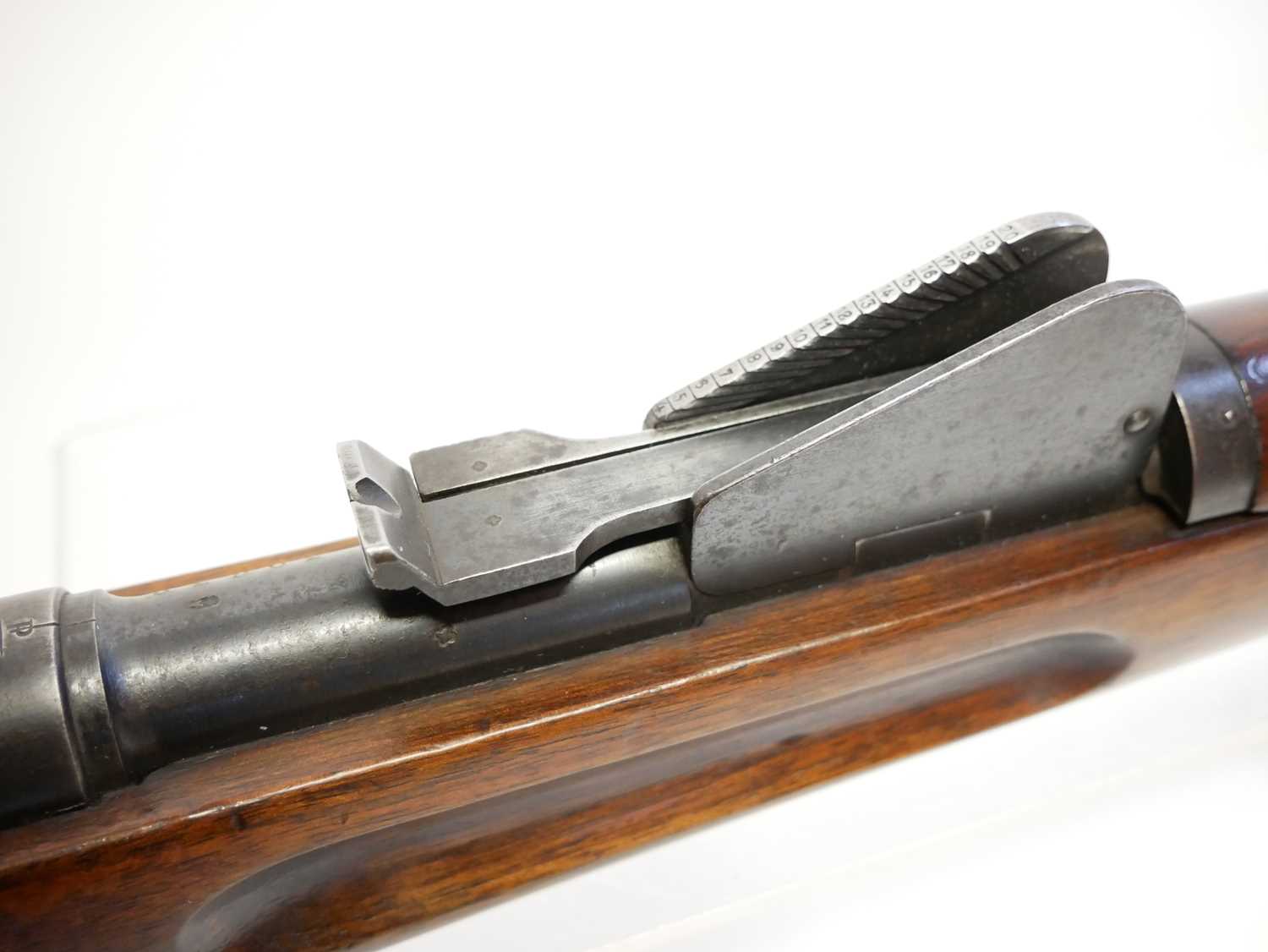 Schmidt Rubin 1889 7.5x 53.5mm straight pull rifle, matching serial numbers 30639, with 30" - Image 7 of 17