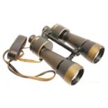 WWII German Leitz 10x50 binoculars, stamped D.F.10x50 Dienstglass, numbered 1115, H/600 to one side,
