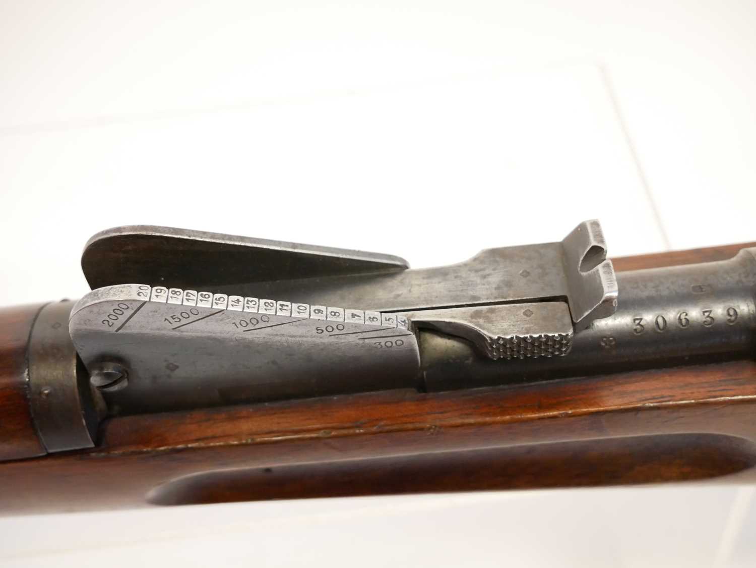 Schmidt Rubin 1889 7.5x 53.5mm straight pull rifle, matching serial numbers 30639, with 30" - Image 14 of 17